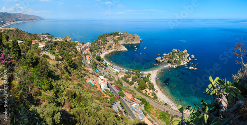 Taormina view from up, Sicily.