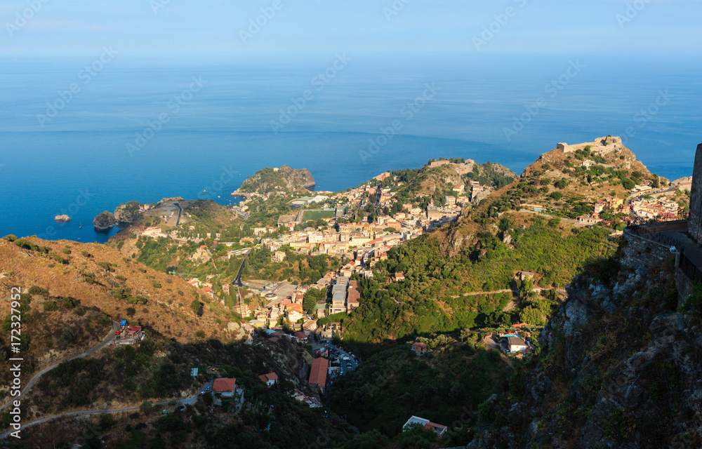 Taormina view from Castelmola, Sicily