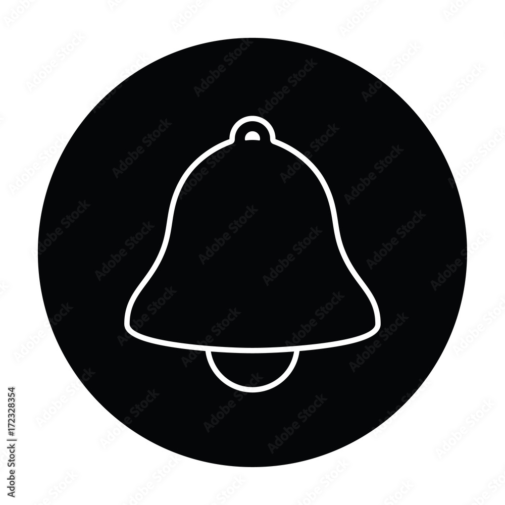 Bell black and white vector illustration Bell black and white vector illustration