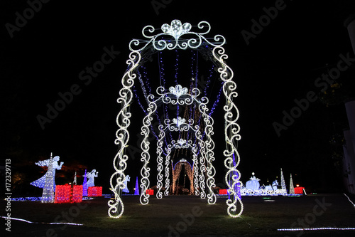 NAGOYA, JAPAN - DECEMBER 10, 2016: Cristmas ilumination at Hisaya-odori Garden Flarie in Nagoya.