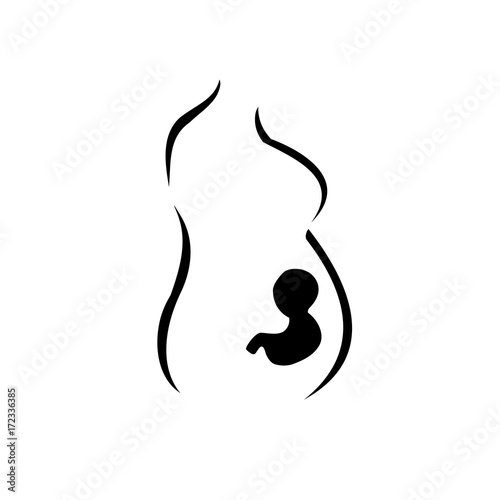 Body of pregnant Mother with a baby in womb