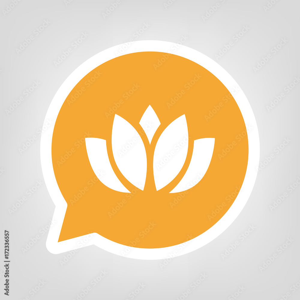 Gelbe Sprechblase - Lotusblüte Gelbe Sprechblase - Lotusblüte