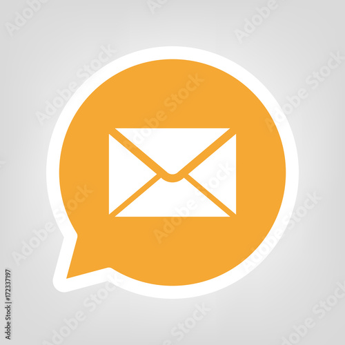 Gelbe Sprechblase - Brief