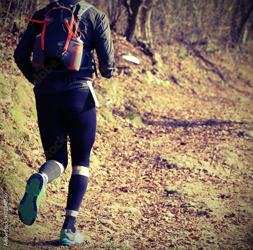 runner during cross-country race