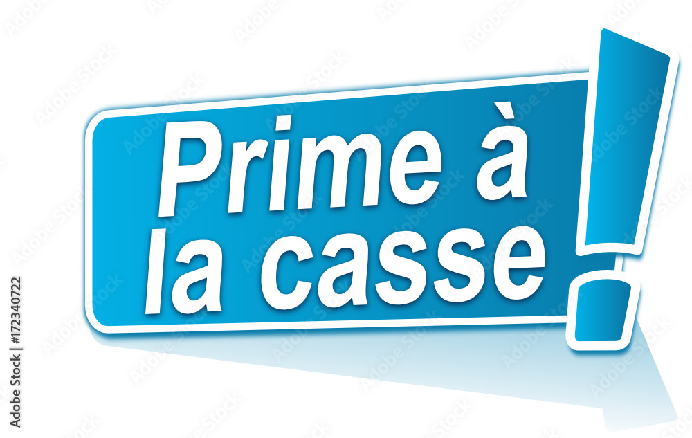 prime à la casse sur étiquette bleue prime à la casse sur étiquette bleue