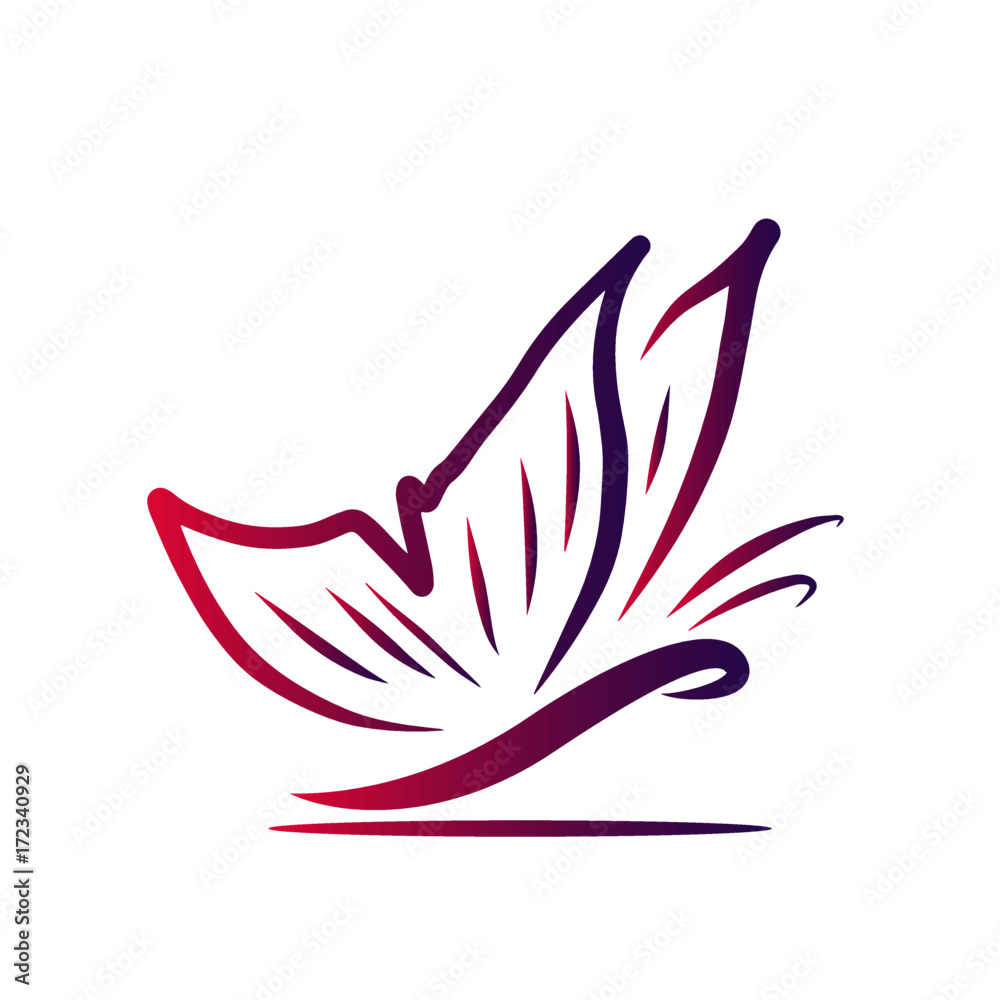 Obraz premium butterfly logo