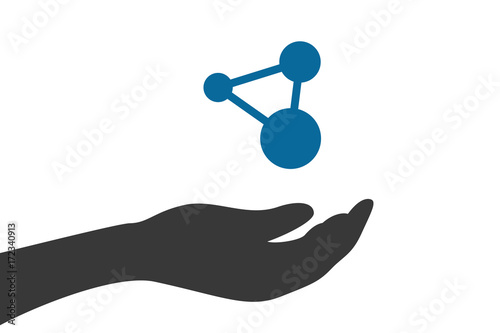 Hand hält Verknüpfung