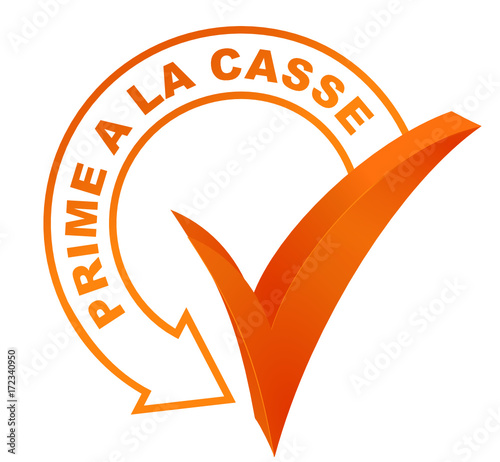 prime à la casse sur symbole validé orange