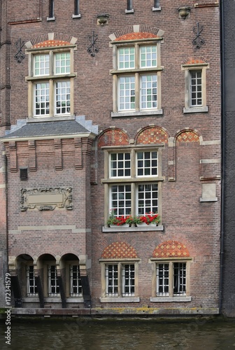 old Amsterdam house in Holland in northern Europe