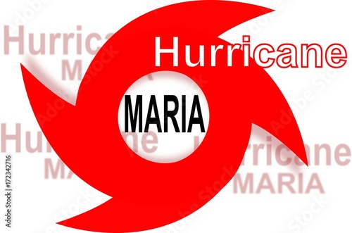 Hurricane MARIA, red icon