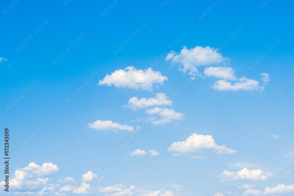Fototapeta premium Blue sky with clouds background.