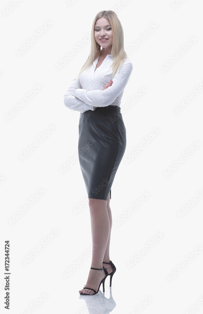 portrait in full growth, a young business lady. portrait in full growth, a young business lady.