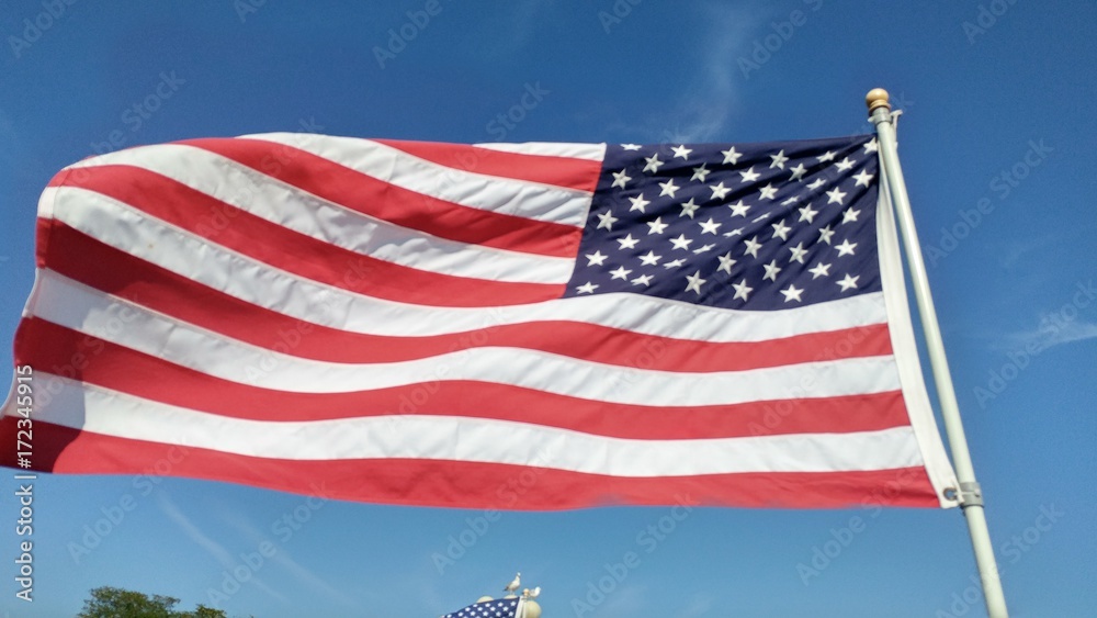 Fototapeta premium flag of united states, patriotic 4th of july independence symbols usa