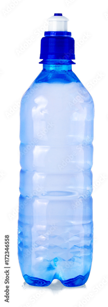 blue water bottles isolated on white background. blue water bottles isolated on white background.