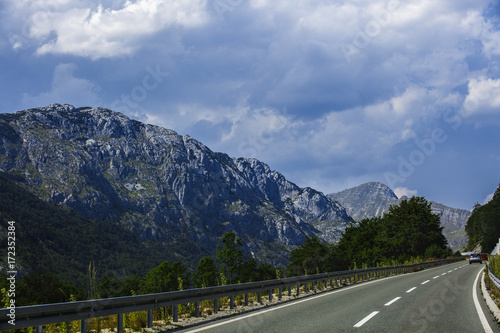 Beautiful mountain road through Montenegro © czamfir