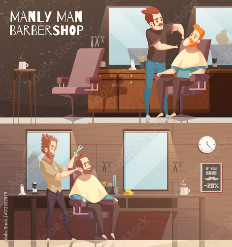 Barbershop  Banners Set