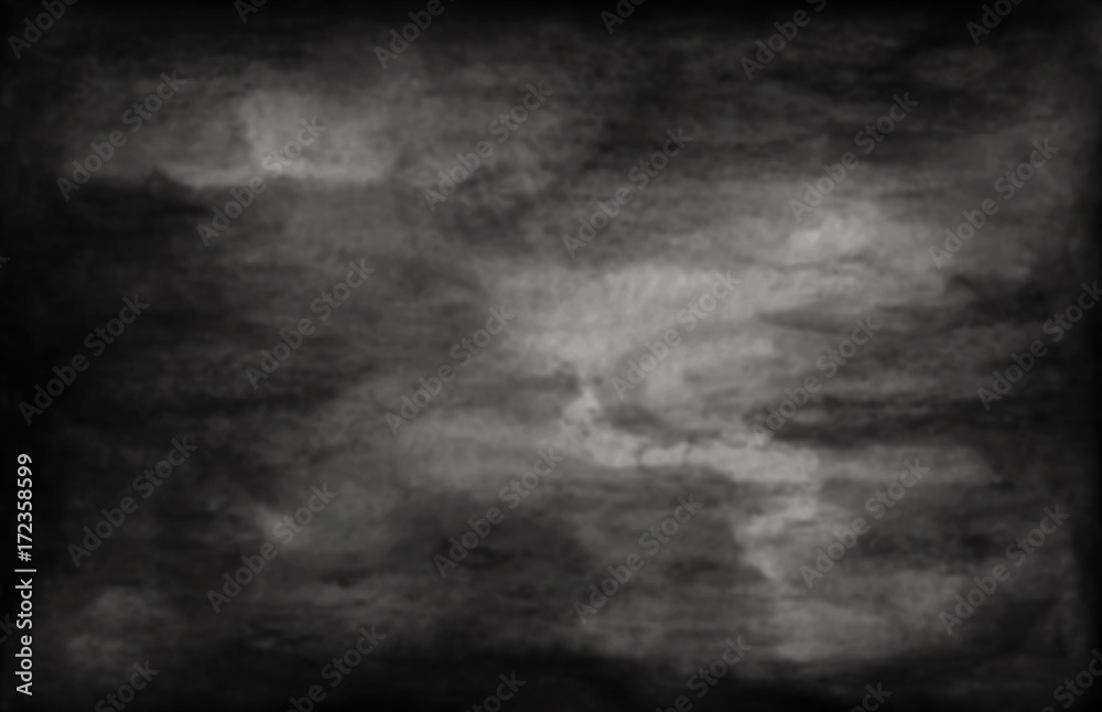 Blurred dark grunge textured. Black abstract watercolor texture background.