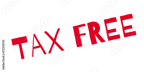 Tax Free rubber stamp. Grunge design with dust scratches. Effects can be easily removed for a clean, crisp look. Color is easily changed.