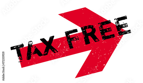 Tax Free rubber stamp. Grunge design with dust scratches. Effects can be easily removed for a clean, crisp look. Color is easily changed.