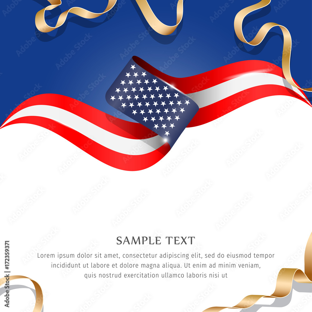 Abstract background flag. Background flag ribbon for liberty, national