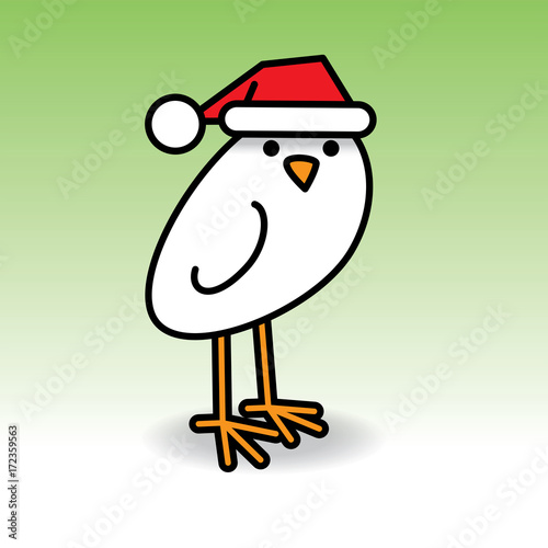 Single White Turning Head Chick with Party Hat