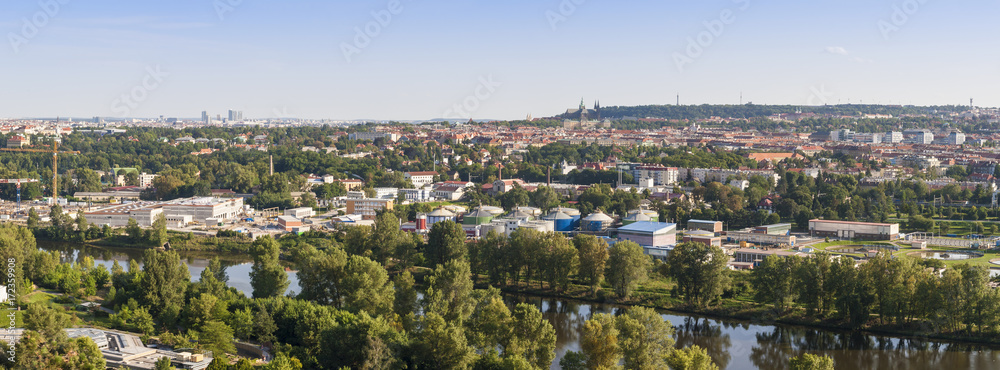 View of Praque city in Czech republic. 