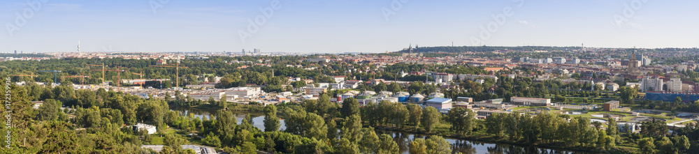 Prague view panorama. - obrazy, fototapety, plakaty 