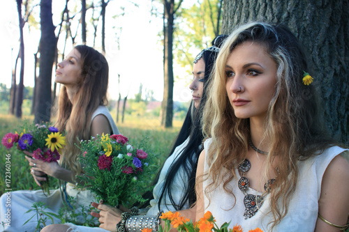 Gypsy Girls in the forest