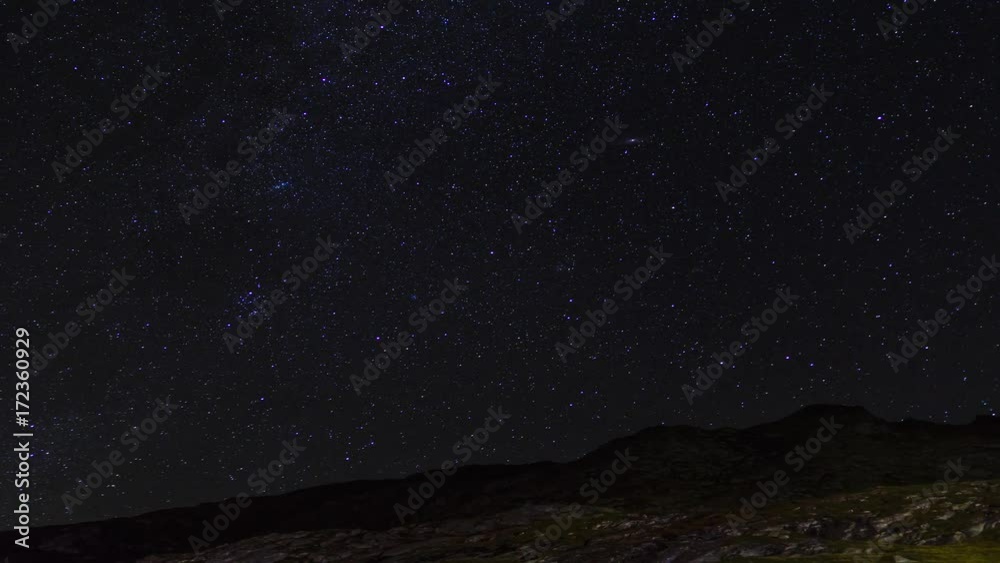 Beautiful time lapse with night sky in the mountains Beautiful time lapse with night sky in the mountains