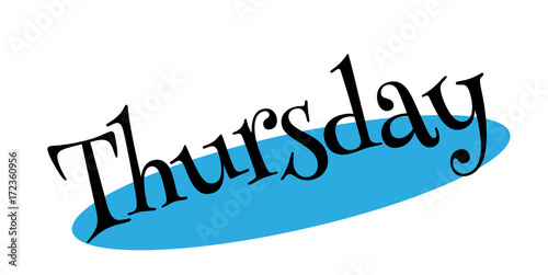 Thursday rubber stamp. Grunge design with dust scratches. Effects can be easily removed for a clean, crisp look. Color is easily changed.