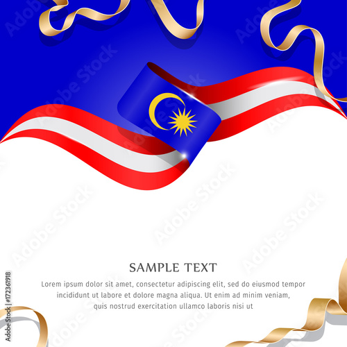 Abstract background flag. Background flag ribbon for liberty, national event, celebration, brochure, slide show, and general election. Abstract color background Malaysia  flag ribbon vector.