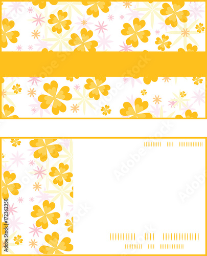 Abstract flower business card template 