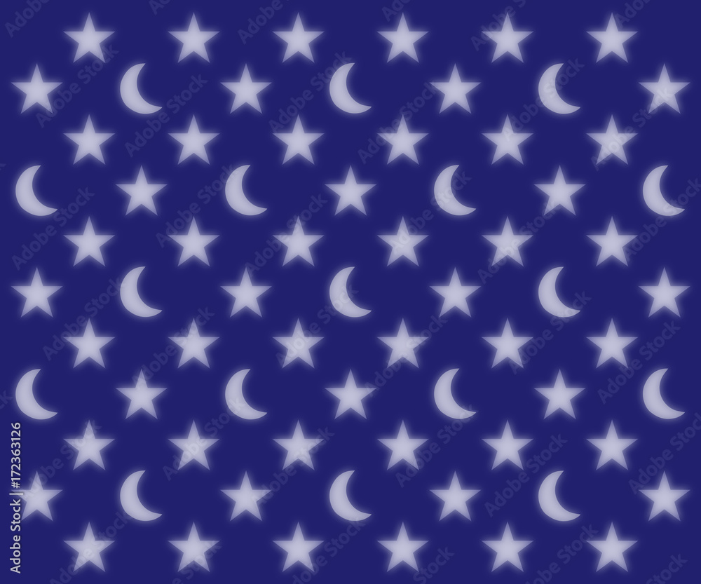 Moons and stars pattern Moons and stars pattern