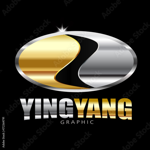 ying and yang symbol design, vector art