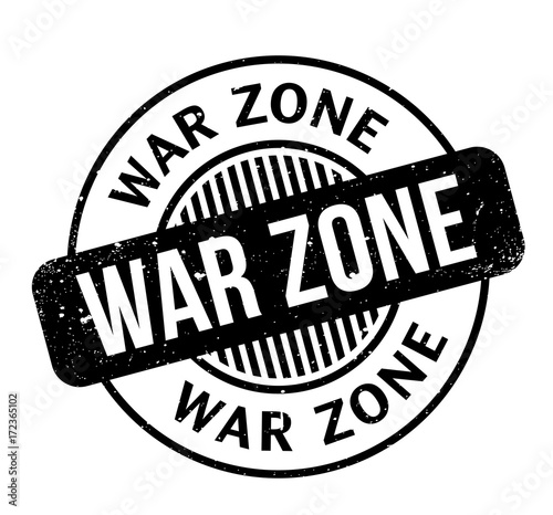 War Zone rubber stamp. Grunge design with dust scratches. Effects can be easily removed for a clean, crisp look. Color is easily changed.