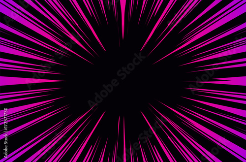 Hyper Speed Warp Sun Rays or Explosion Boom for Comic Books Radial Background Vector