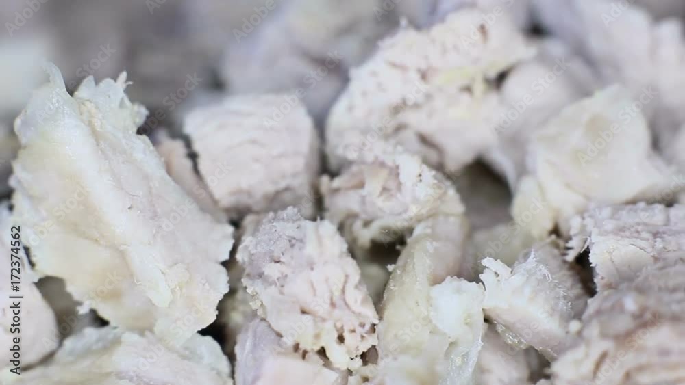 Pieces Of Cooked Chicken Pieces Of Cooked Chicken