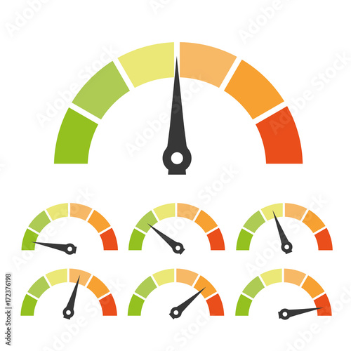 Speed metering or rating icon. Vector
