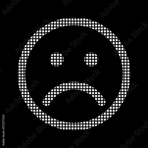 Pixel Icon - unglücklicher Smiley
