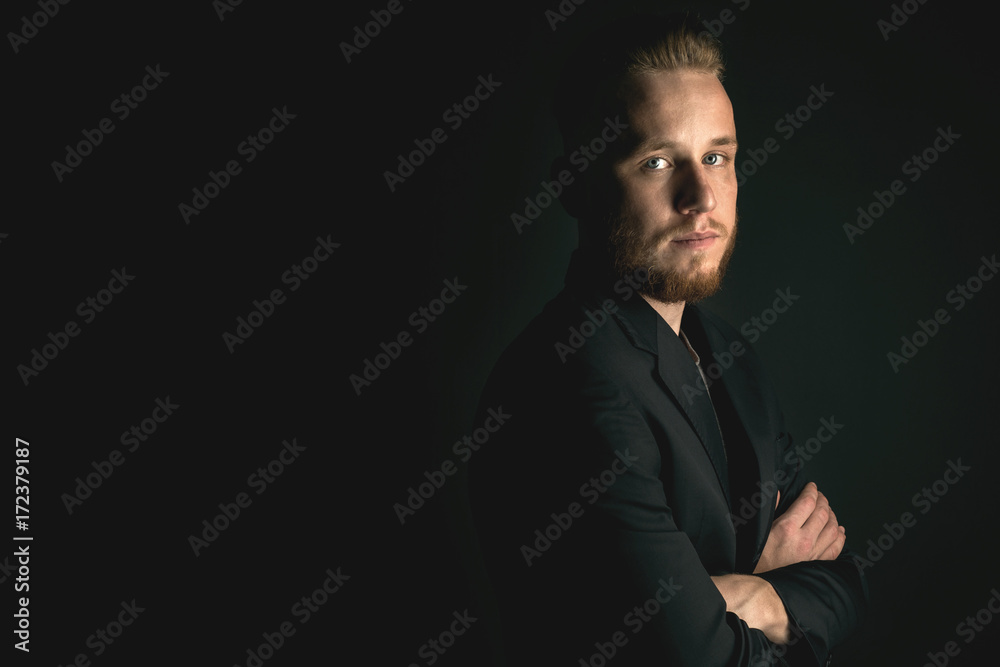young bearded fashion man
