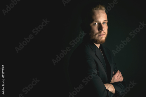 young bearded fashion man