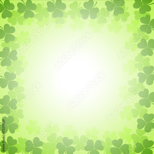 Vintage Clover Leaves Background Design