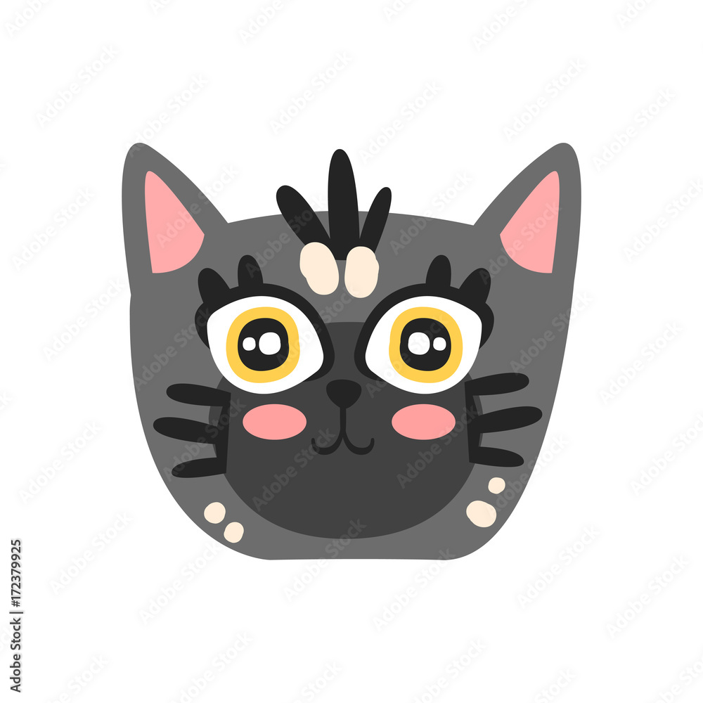 Cartoon cat. Funny Pets vector illustration. - Stock