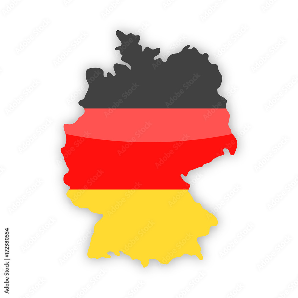 Germany Flag Country Contour Vector Icon Germany Flag Country Contour Vector Icon