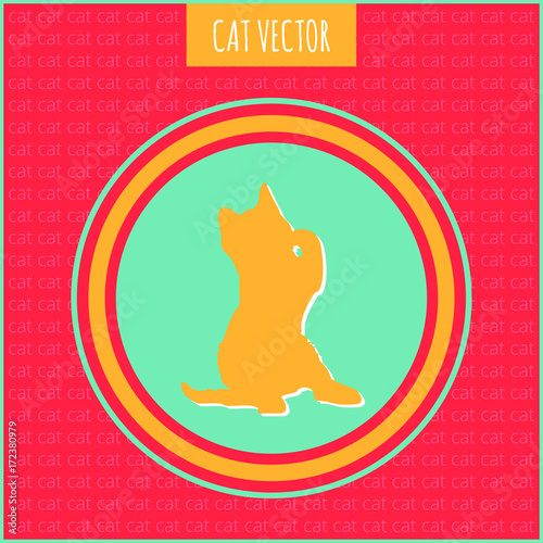 Katze sitzend - Vektor