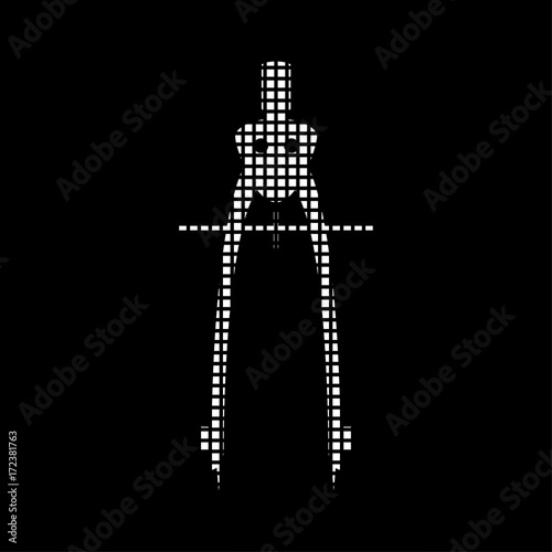 Pixel Icon - Zirkel