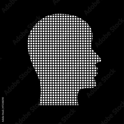Pixel Icon - Kopf im Profil