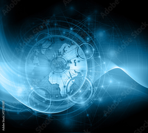 Fototapeta Naklejka Na Ścianę i Meble -  Best Internet Concept of global business.Technological background, symbols Wi-Fi, of the Internet, television, mobile and satellite communications