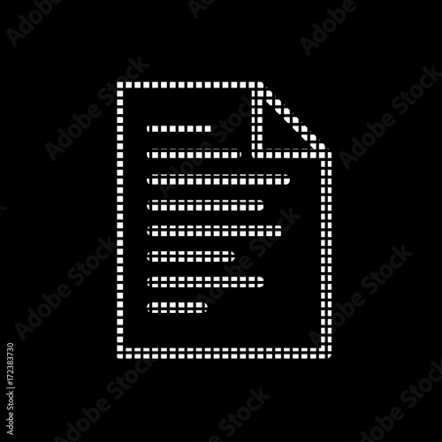 Pixel Icon - Dokument mit Text