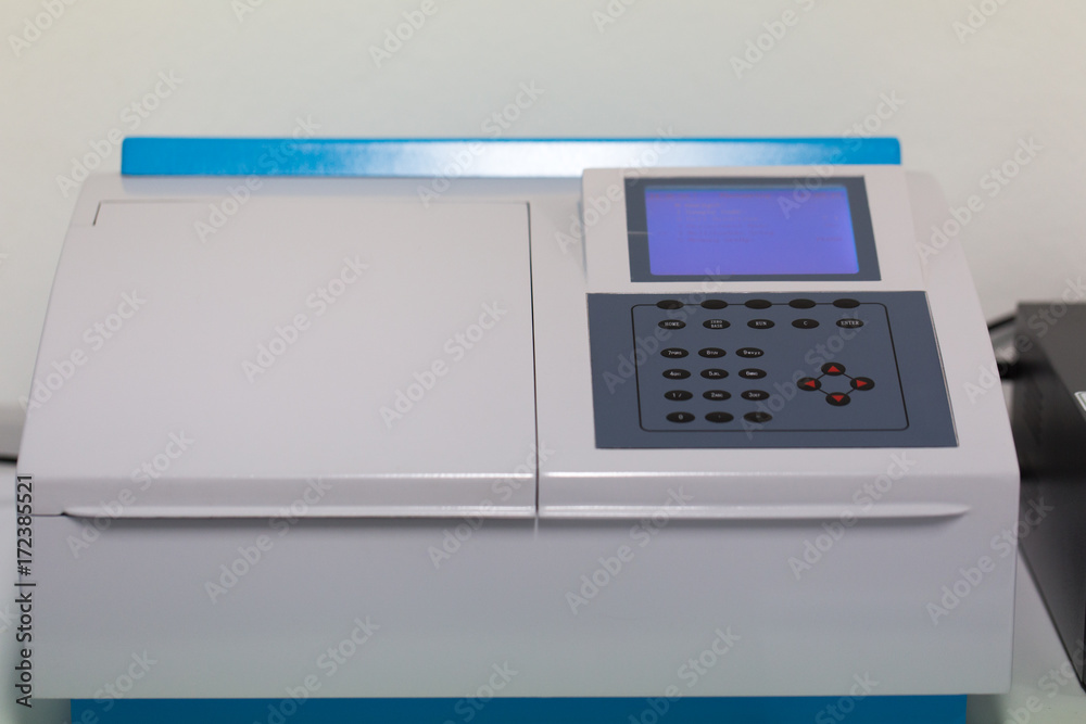 Spectrophotometer for lab experiments. Spectrophotometer for lab experiments.